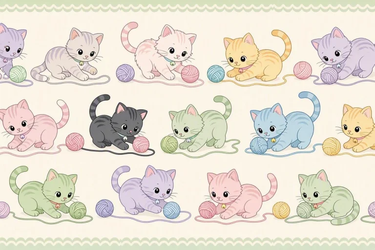 Painted In Easter-egg Colors, Vector Wallpaper Runner Of Kit...