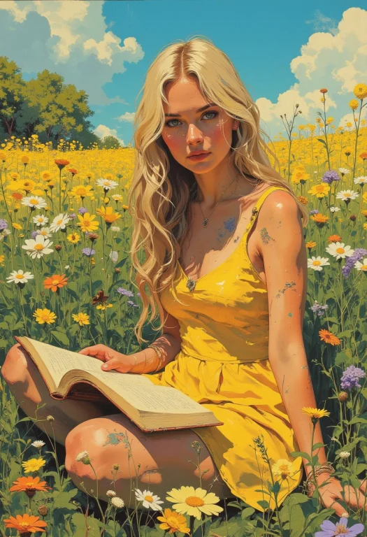 This Oil Painting Image Shows A Surrealistic Scene A Beautif...