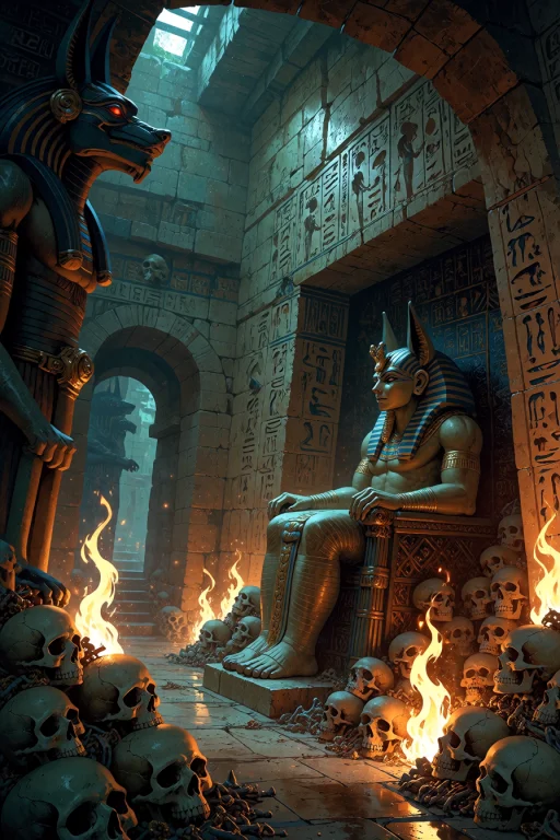 , Boneswm, An Ancient Egyptian Pyramid Interior With Passage...
