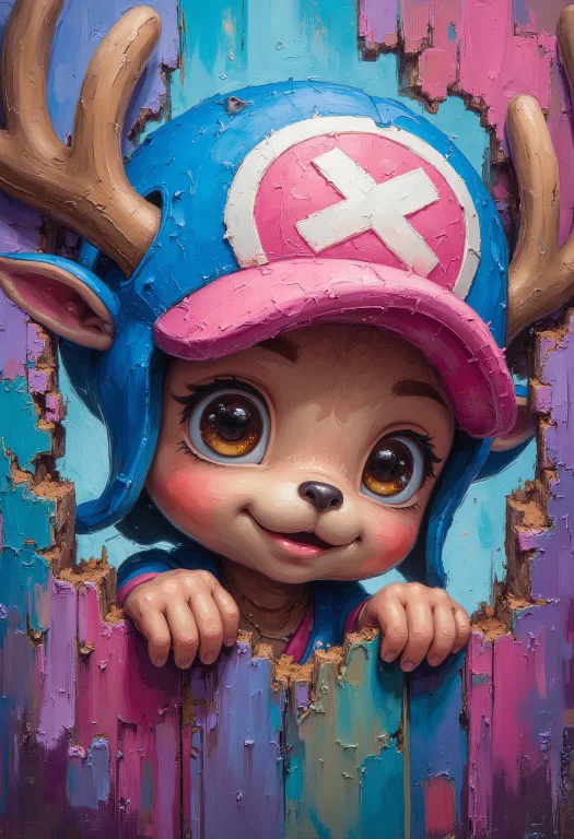Choppers Cute Face Pops Into The Right Side Of A Vertical Ca...