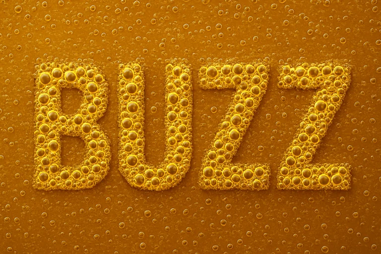 Beer Bubbles Add Up To The Word Buzz