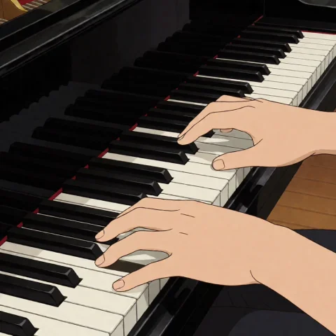Close-up Of Two Hands Playing A Grand Piano, All Ten Fingers... — Stable Diffusion AI Prompt: close-up of two hands playing a grand piano, all ten fingers visible