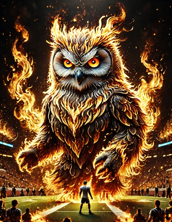 A Superb Owl At An American Football Game Flamestyle, All Ma...