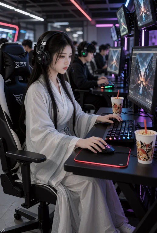 Gaming Lifestyle Photography Of A Modern-day Guzhuang Cospla...
