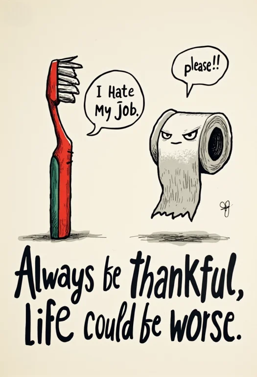 A Humorous And Quirky Cartoon Featuring A Toothbrush And A R...