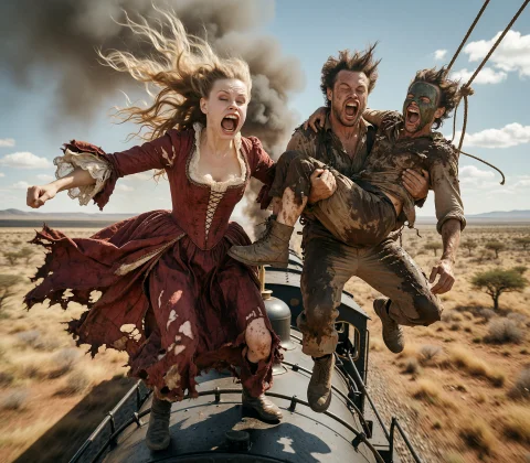 Lorakrea2 - Concept - Funny - Windtunnel Face Krea 21 W1nd8l... — Stable Diffusion AI Prompt: w1nd8l0wn photo,w1d8lown caricature photo,A wind-tossed blonde warrior in a tor...