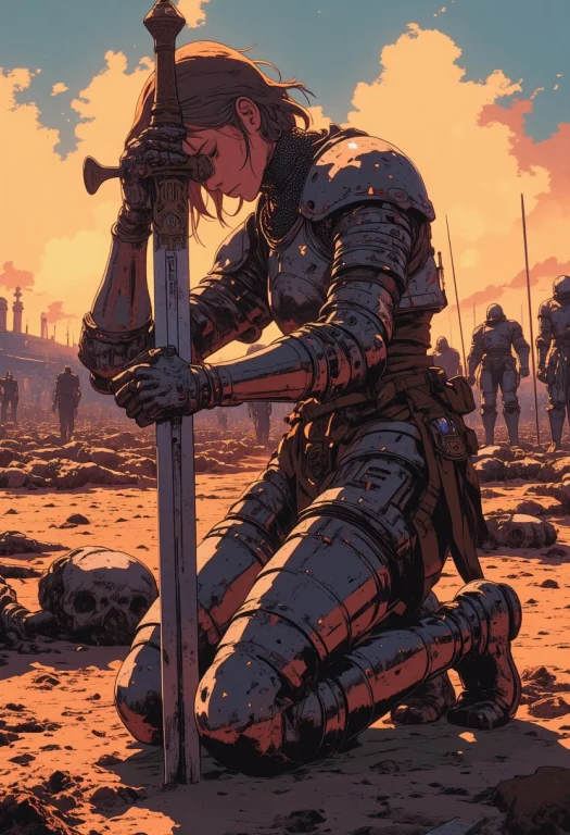 Fantasy Stylised Illustration, Anime Style, Cinematic Compos...