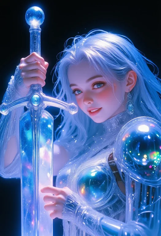 In This Close-up, The Cybernetic Nymph Is Framed From The Si...
