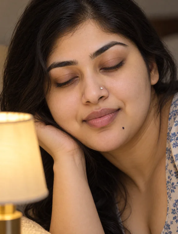 Zxrevathi Woman, 33 Years Old, Close-up, Sleepy Smile With A...