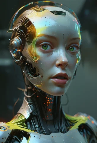 Portrait, Woman, Alien, Strange, Future Tech, Implanted Cybo... — SDXL AI Prompt: portrait, woman, alien, strange, future tech, implanted cyborg, futurism, biotec...