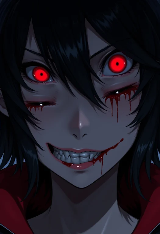 Newanimecore. Anime And Horror Art Style. A Dramatic 2 Face...