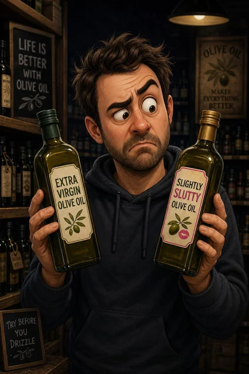 A Funny And Cute Comic Image Of A Man Holding Two Bottles Of...