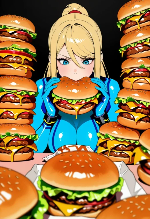 Samus, Metroid, 1girl, Solo, Blond Hair, Pony Tail, Bangs, B...