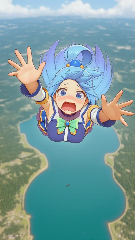 Bart0, Aqua Konosuba, Reaching Towards Viewer, Looking At Vi...