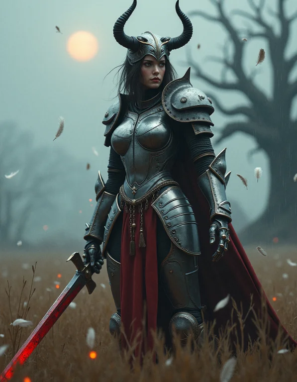 Valkyrie, Rose, In Armor, With A Sword In Her Hands, Detaile...