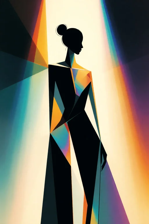 Strangedaal. A Modern Artistic Silhouette Of A Standing Huma...