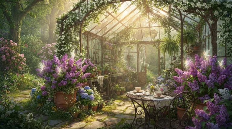 A Lovely, Semi-realistic Fantasy Scene Of A Sun-drenched, Ov...