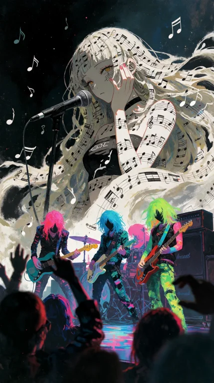 A Female Sheet-music Elemental, A Rock Frontwoman Of The Ink...