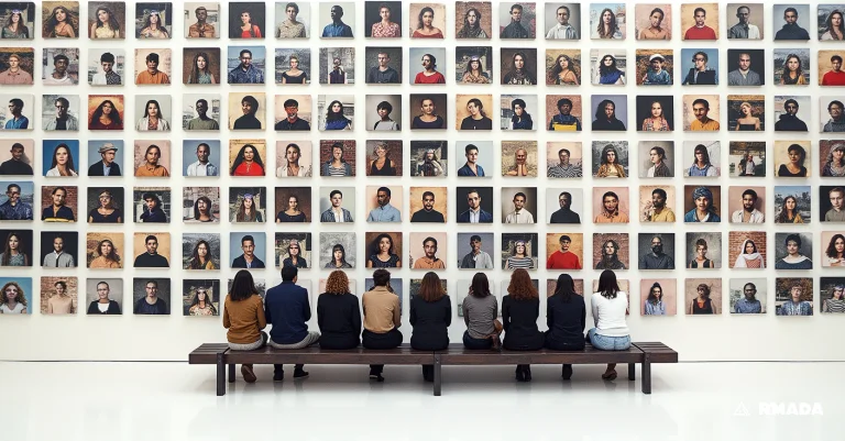 Creative Photography, A Group Of People Gathered In Front Of...