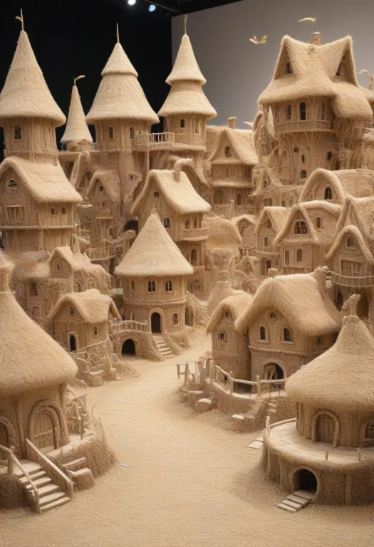 Fantasy Town Made Of Straw