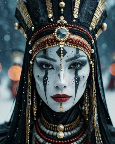 Breathtaking Cinematic Film Still Subjects In Elaborate Atti... — SDXL AI Prompt: breathtaking cinematic film still Subjects in elaborate attire, facing forward,...