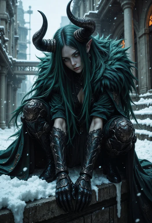 A Fantasy Character With A Dark, Mystical Theme. The Charact...