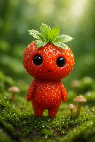 A Breathtaking, Ultra High-resolution 8k Macro Photograph Of... — Stable Diffusion AI Prompt: A breathtaking, ultra high-resolution (8K) macro photograph of a small Kodama fo...