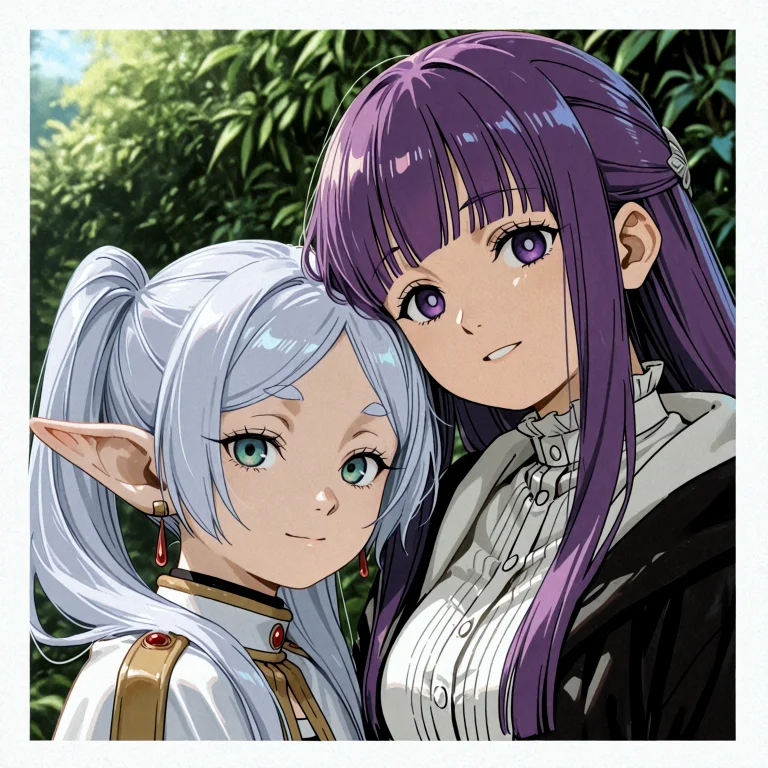 2girls, Happy0.5, Frieren, Fernsousounofrieren, Shorteyebrow...