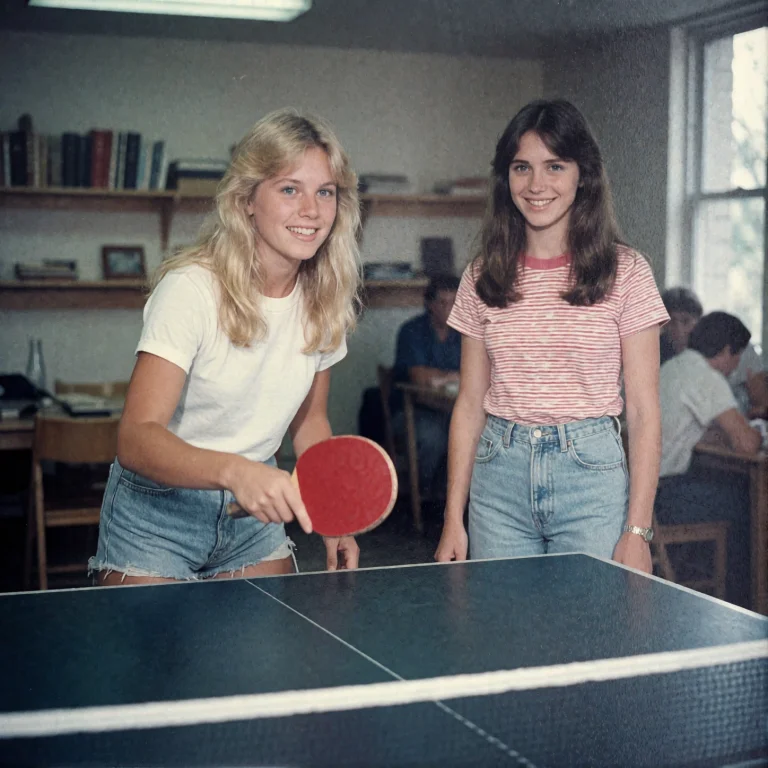 Faded80s, Two Very Beautiful College-aged Young Women Are Pl...