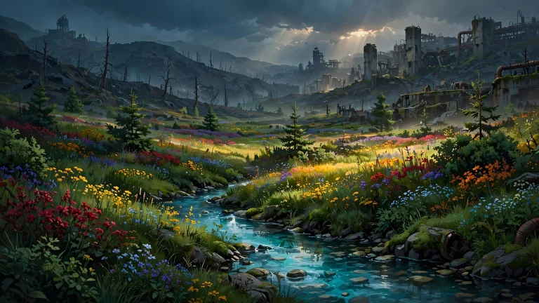 A Cinematic Polished 2d Digital Illustration Of A Vivid Wild...