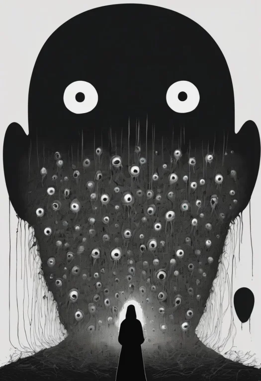 Score9, Score8up, Score7up, A Background Of Eyeballs In A Bl...