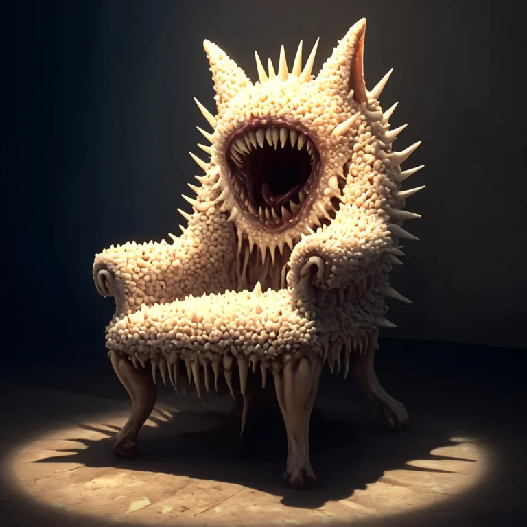 Dentists Chair1.2 Madefromteef, Ivory-colored Teeth, Pointed...