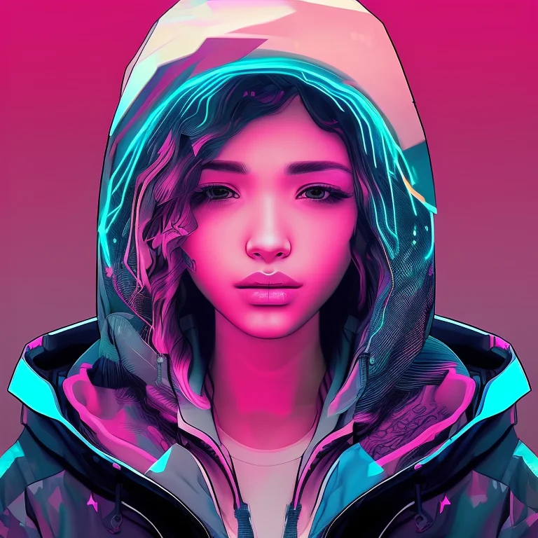Inkpunk7682, Detailed Portrait Neon Operator Girl, Cyberpunk...