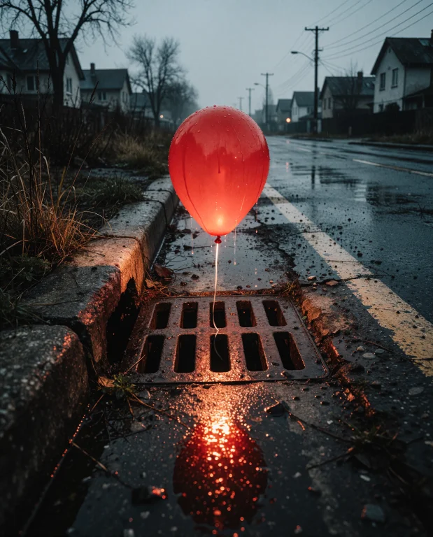 A Low-angle Shot Of A Roadside Drainage On The Side Of A Rai...