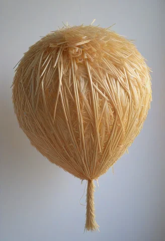 Straw Balloon Art Prompt — SDXL AI Prompt: balloon made of straw straw thread made out of straw straw