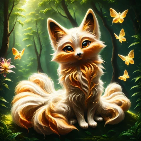 Zpdxl1.3 Break Kitsune Made Of Mad-wsps, Nine Massive Tails1... — Stable Diffusion AI Prompt: (zPDXL:1.3) BREAK kitsune made of mad-wsps, (nine massive tails:1.2), white fox,...