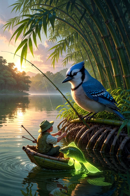 , A Photorealistic, Highly Detailed Photograph Of A Bamboo G...