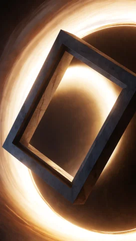 124. Abstract Celestial Gateway, Stark Geometric Frame, Even... — Stable Diffusion AI Prompt: 124. Abstract celestial gateway, stark geometric frame, event horizon glow, blin...