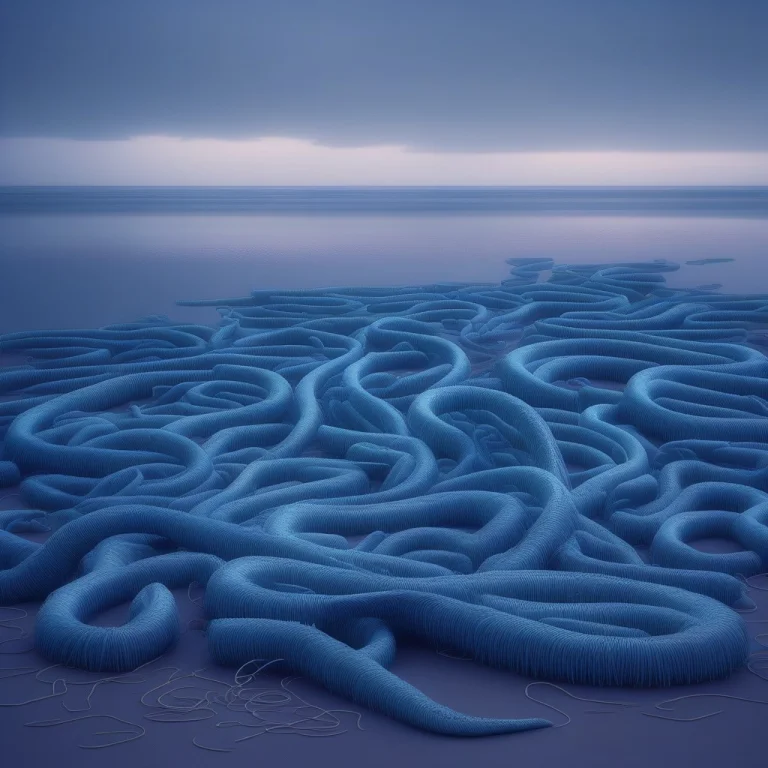 An Ocean Of Straw Thread And In The Ocean Roams Serpent Mons...