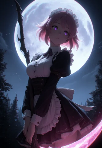 Masterpiece, Best Quality, Amazing Quality, Anirleq, 1girl,... — Stable Diffusion AI Prompt: masterpiece, best quality, amazing quality, ANIRLEQ, 1girl, glowing scythe, full...
