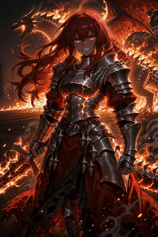 High-resolution Anime Illustration, A Powerfully Built Warri...
