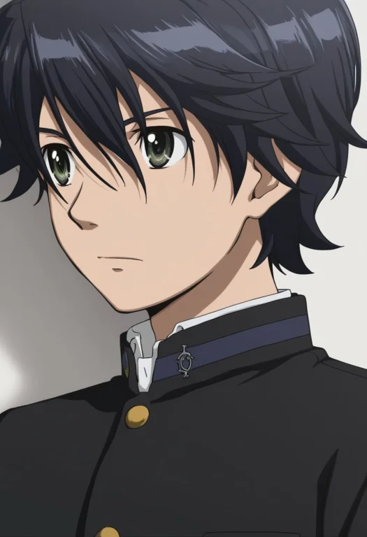 Anime, 1male, Solo Male Focus, Yuya Kanzaki, Black Hair, Oli...