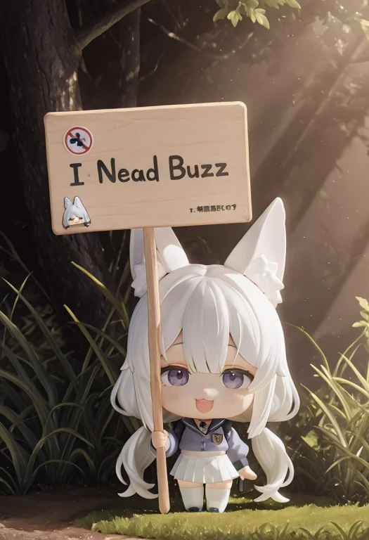 Grass, Forest, Chibi, Chibionly, Miniperson, Openmouth, Big...