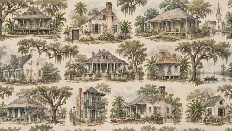A. Hays Town Architectural Illustrations Wallpaper Paintings...
