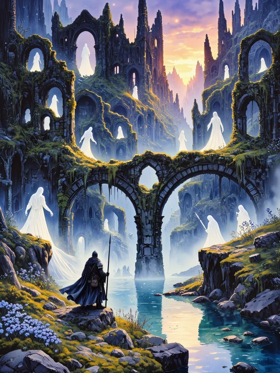 Masterwork Illustration Inspired By Lord Of The Rings, Ink A...