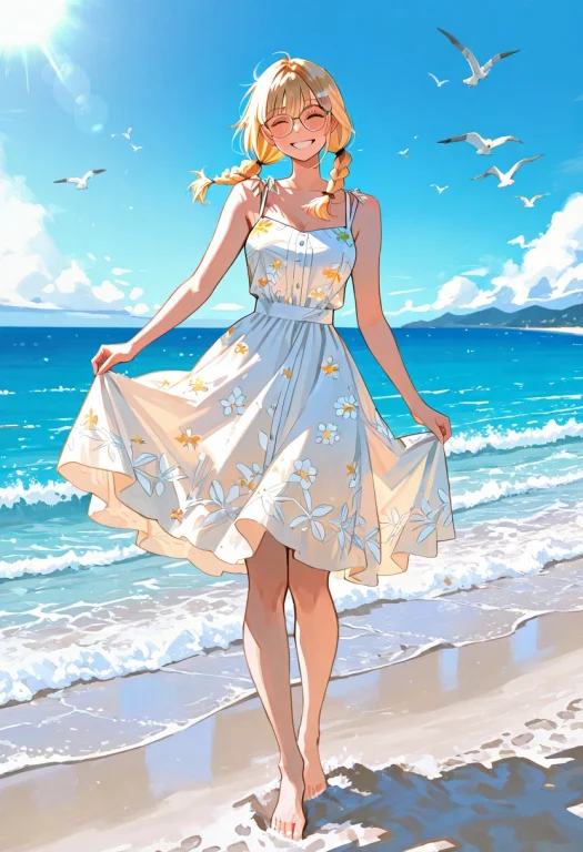 Rapscallionstyle, 1girl, Blonde Hair In Messy Pigtails Blowi...