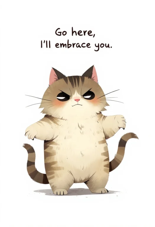 Ppstorybook, The Image Features A Cartoon Cat With A Fur Tex...