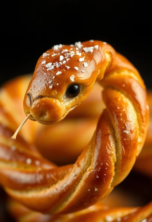 Create A Hyper-realistic Image Of A Snake Made Entirely Of F...