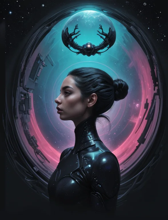 Alien-themed Concept Art Style Profile Portrait Shot1.2, Wes...