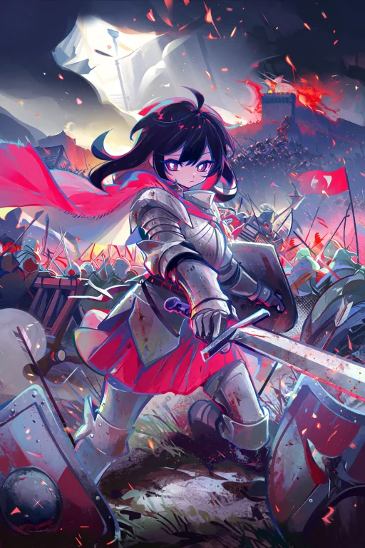, , , , A Majestic Cinematic Epic Illustration Of A Young Gi...
